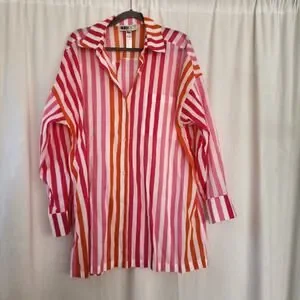 Beach Riot | Tops | Beach Riot Revolve Alexa Stripe Buttonup Top ...